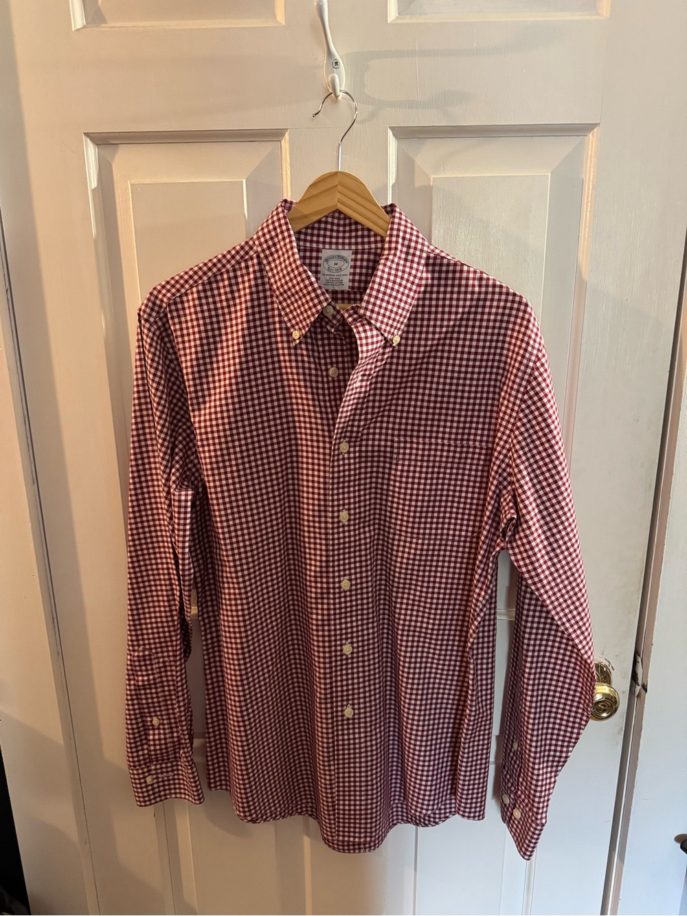Brooks Brothers Men's Button-Down Gingham Shirt - Red